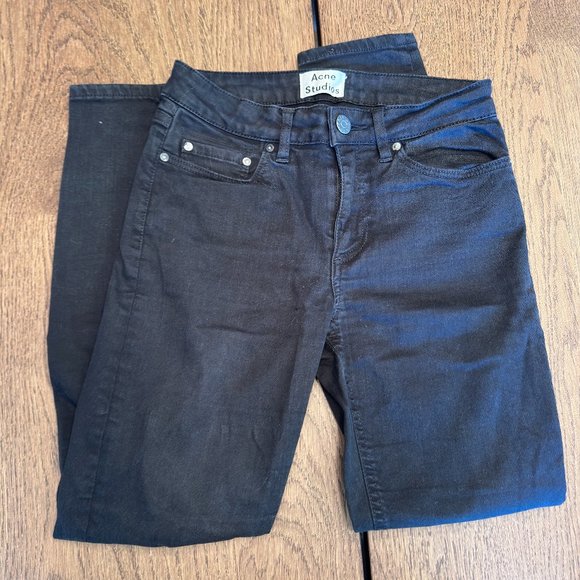 Acne Studios Skin‎ 5 Black Skinny Jeans 25/30 Size 25 - Picture 1 of 4